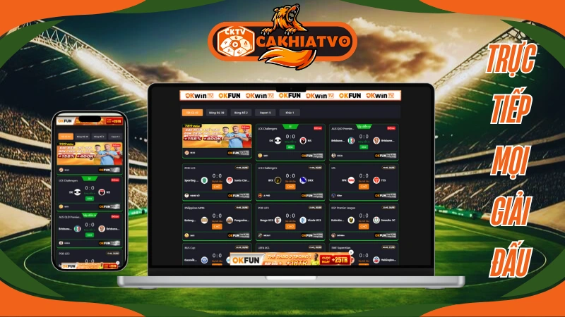 Link CakhiaTV trực tiếp bóng đá hôm nay HD siêu nét
